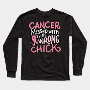 Breast Cancer Survivor Chemo Pink October Ribbon Long Sleeve T-Shirt